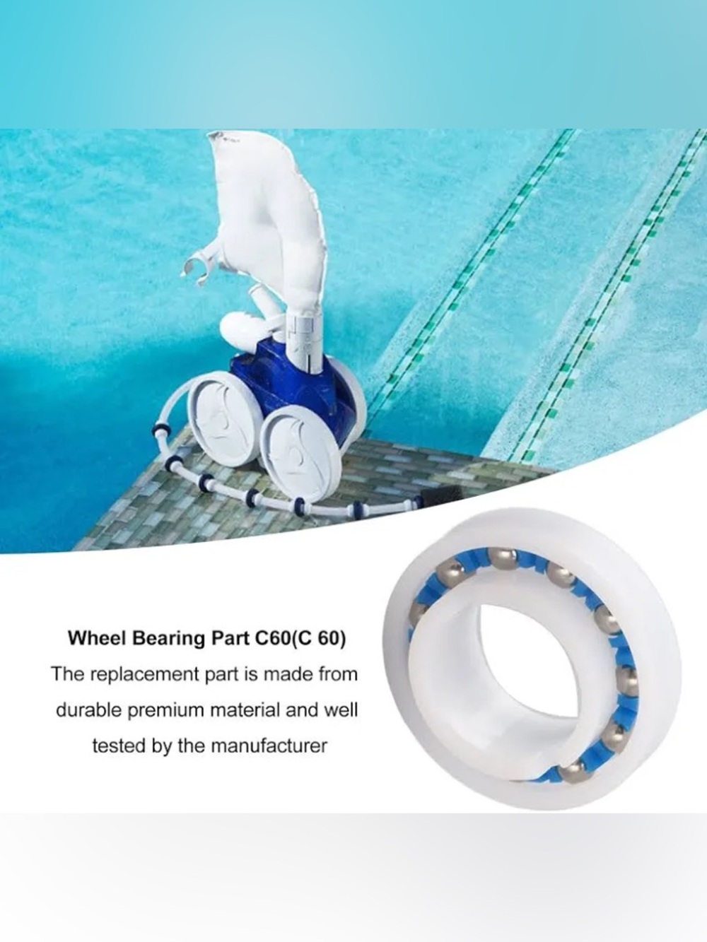 Pool Cleaning Robot Parts Wheel Bearing for Polaris Automatic Pool Cleaner - 8 - Picture 13 of 16
